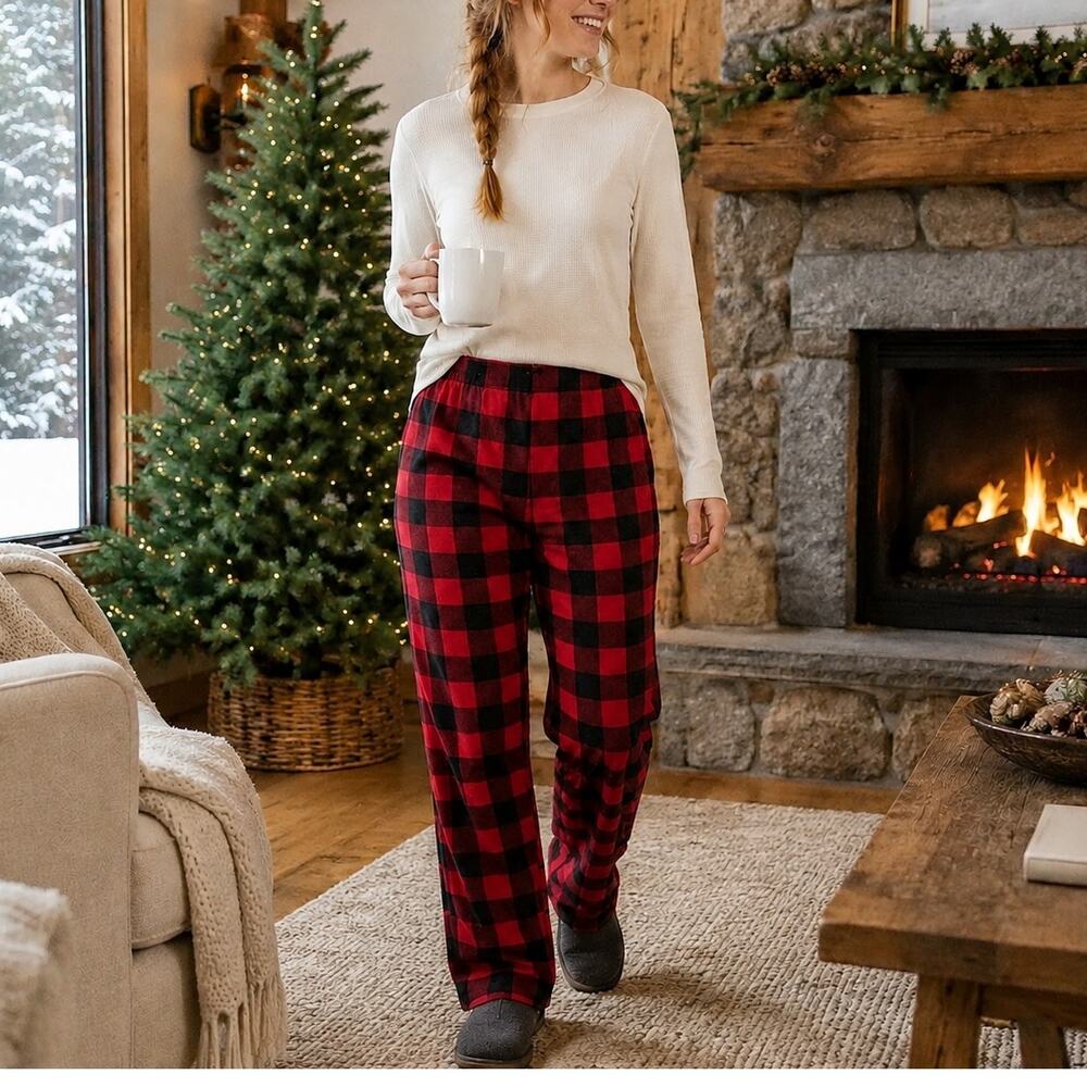 Wondershop Fleece Pajama Pants Buffalo Plaid - Unisex - MEDIUM - New